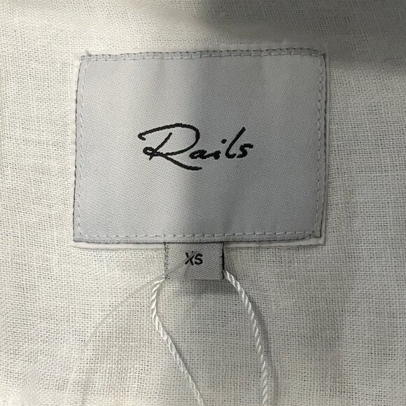 Rails Charli Shirt – Metallic Stars NWT Size S Small White Gold Thread Embroider - Picture 5 of 6